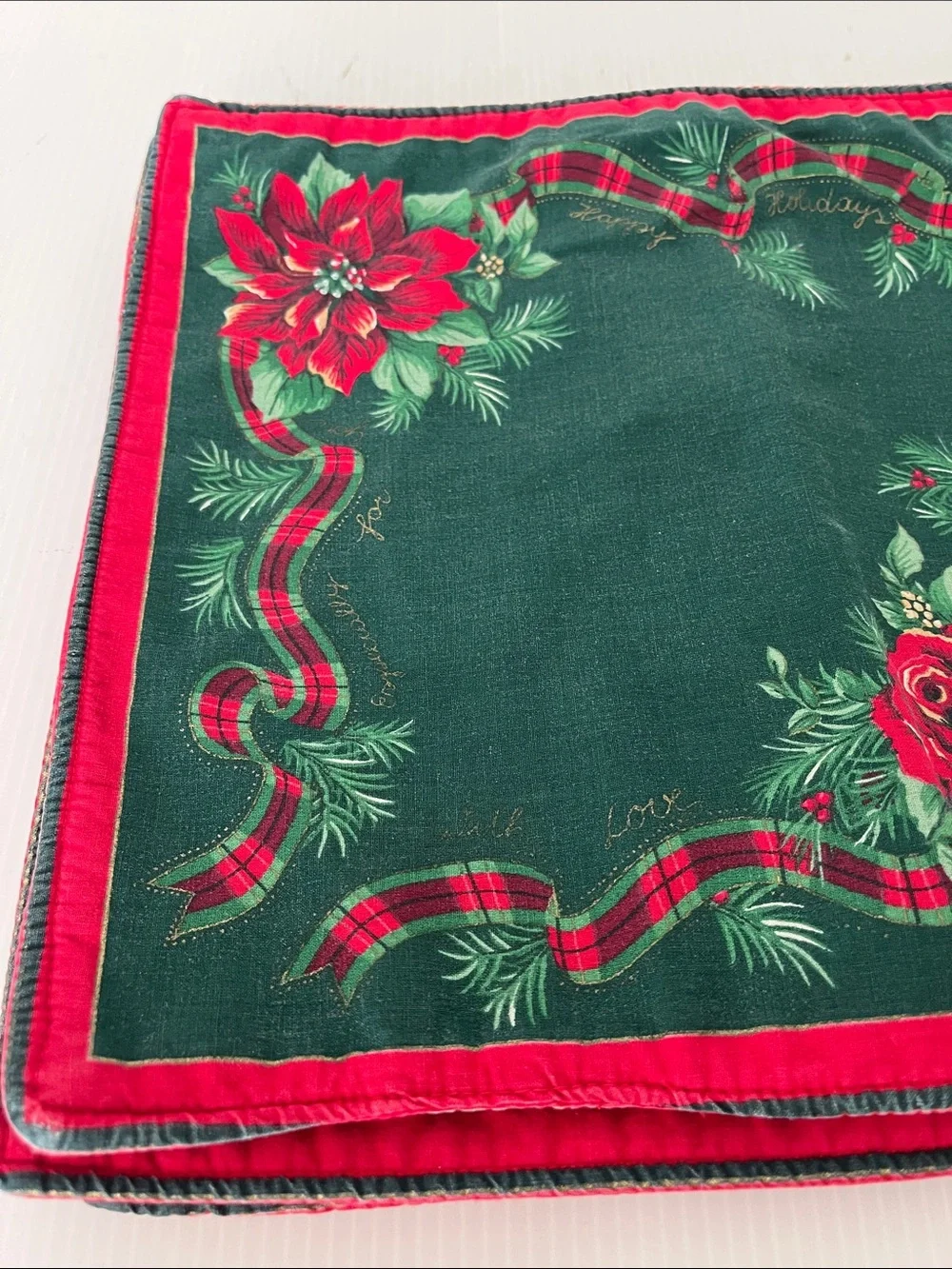 Vintage Reversible Christmas Table Placemats